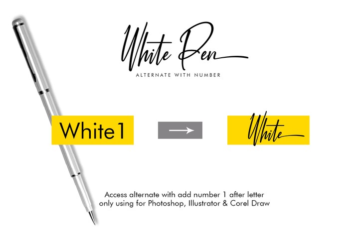 Пример шрифта White Pen Regular
